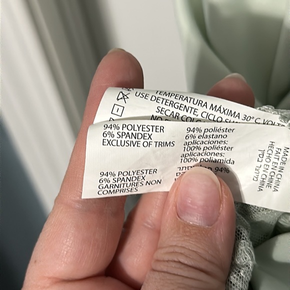 Mint Green Fit and Flare Scuba Dress - Picture 5 of 5